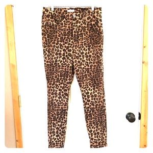 good american leopard jeans